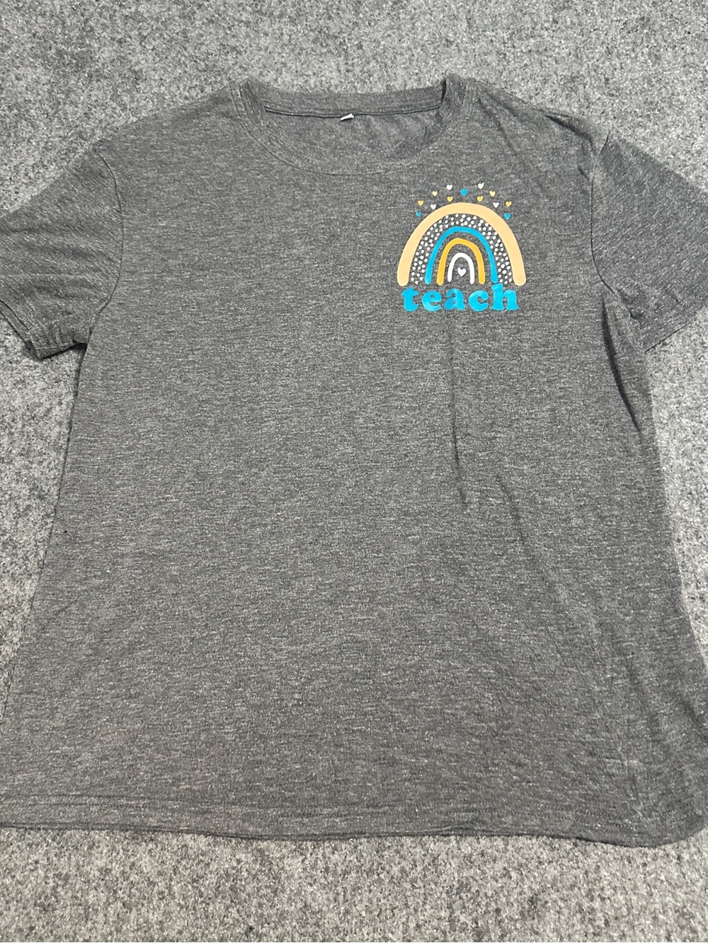 This is a heather gray short-sleeve t-shirt